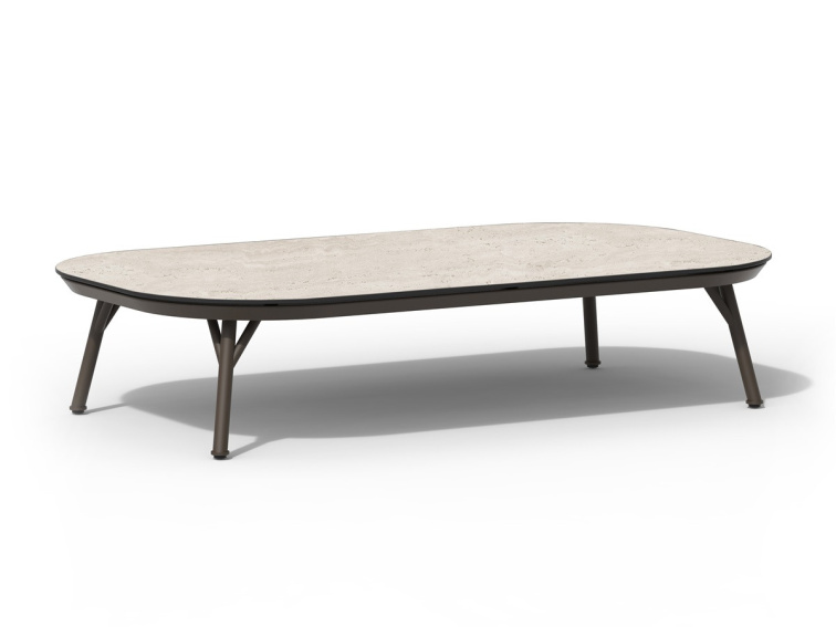 Kávový stolek NORA krémový svrchní deska Dark Basalt