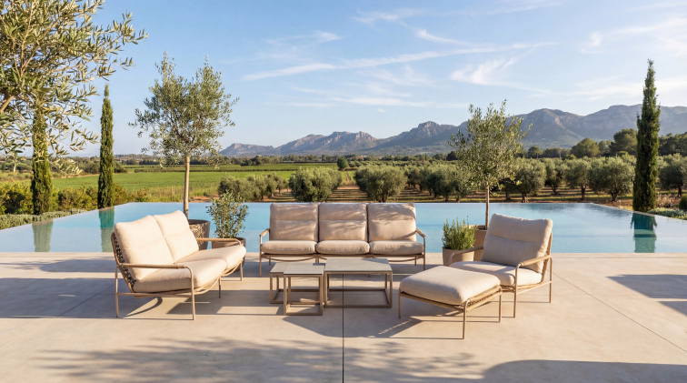 DAVID podnožka béžová