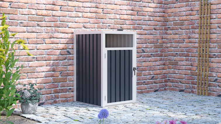 Přístřešek na odpadkové koše/popelnice G21 73x121x82 cm, antracitový plechový