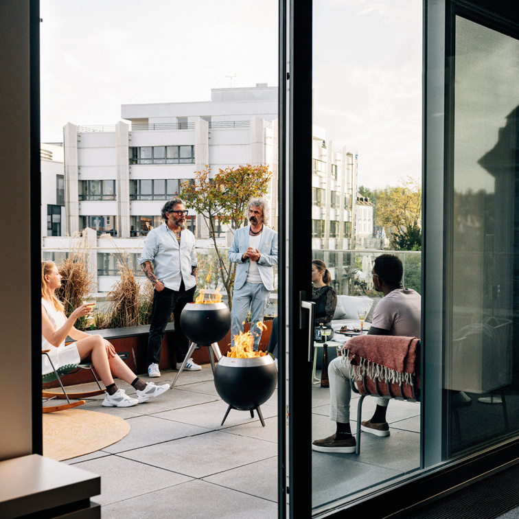 Stylové ohniště MOON na dřevo a peletky