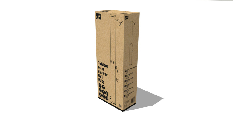 Solární sprcha G21 Ruby 40 l, černá