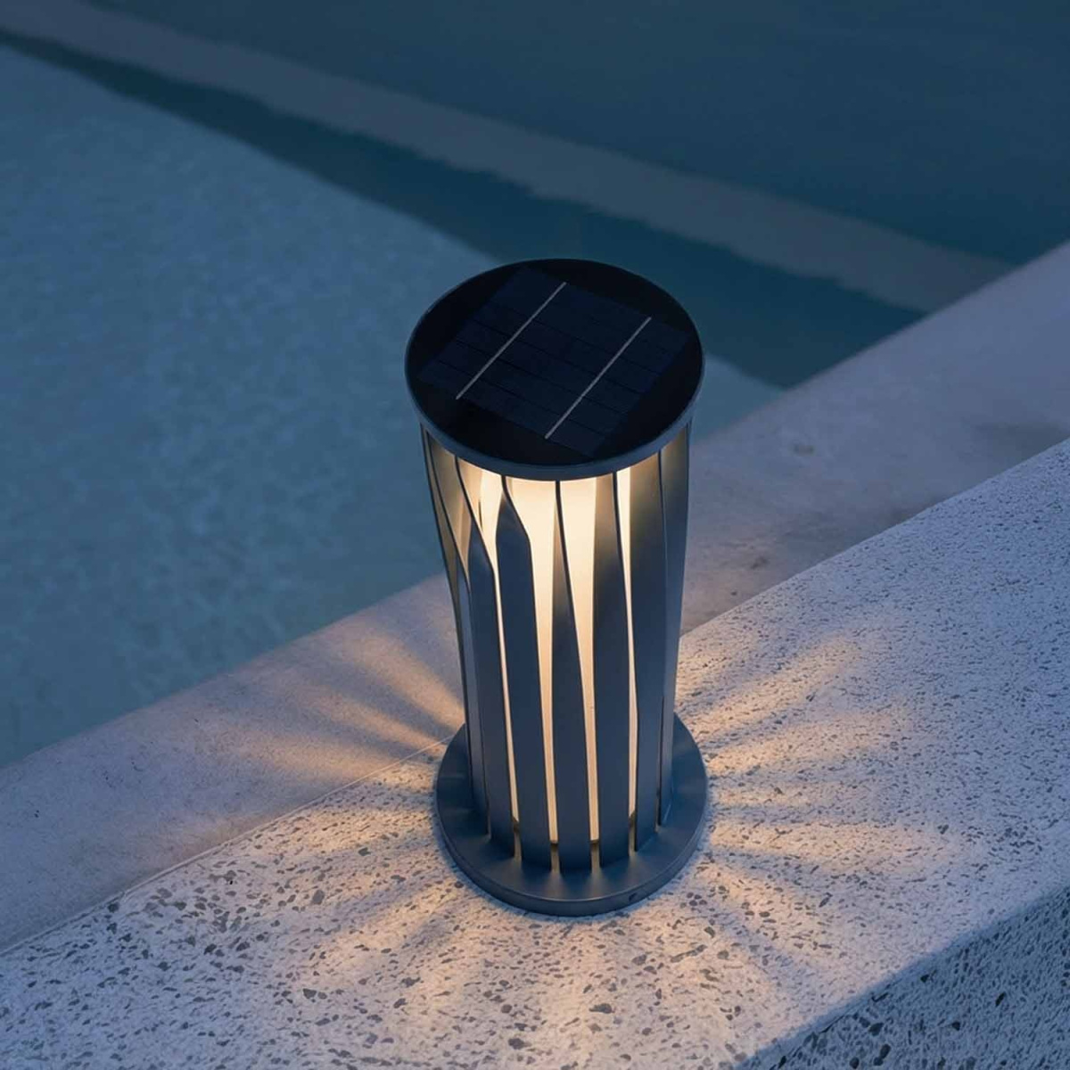 HELIRA solární LED zahradní lampa z nerezové oceli