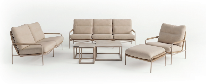 Kávový stolek RIO large béžový se svrchní deskou v barvě Ophira