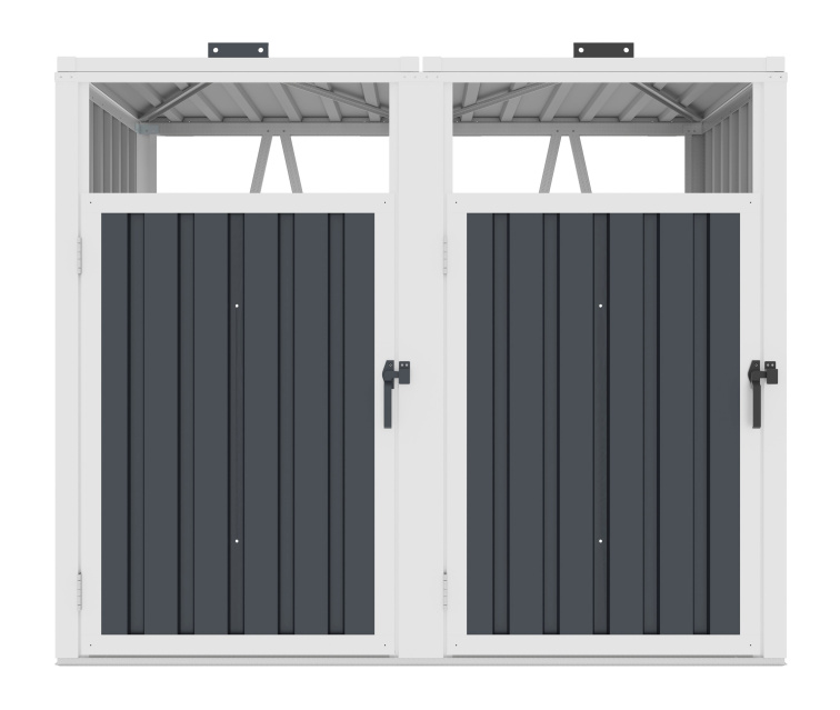 Přístřešek na odpadkové koše/popelnice G21 146x121x82 cm, antracitový plechový