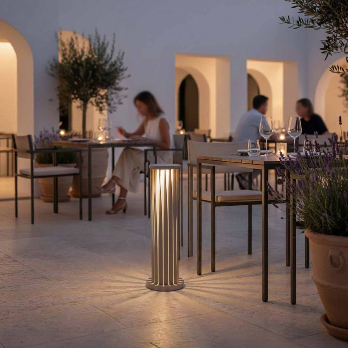 HELIRA solární LED zahradní lampa z nerezové oceli