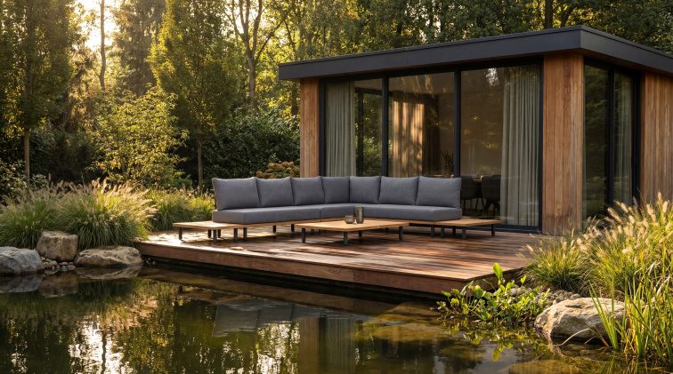 KYTSU sedací rohová souprava šedá