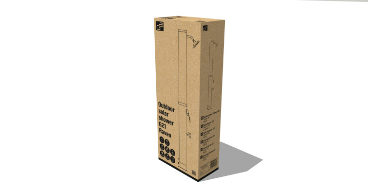 Solární sprcha G21 Raven 40 l, černá