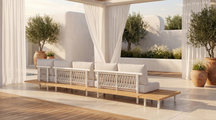 KYTSU sedací rohová souprava krémová