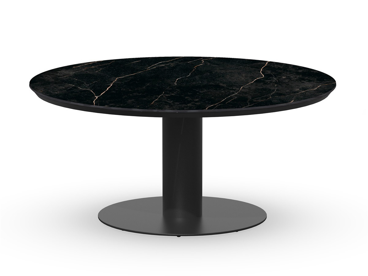 MORENO jídelní stůl béžový 150 cm kulatý, výška 75 cm