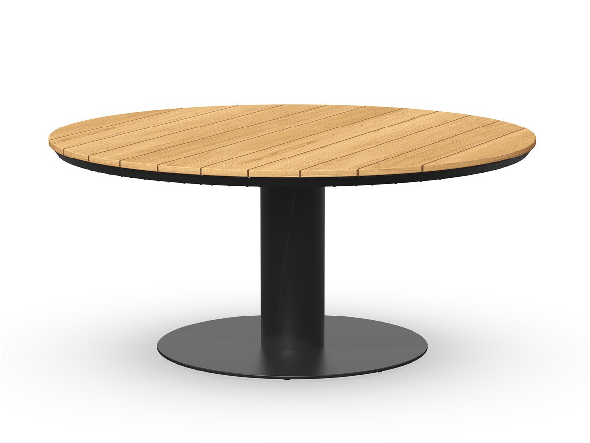 MORENO jídelní stůl béžový 150 cm kulatý, výška 75 cm