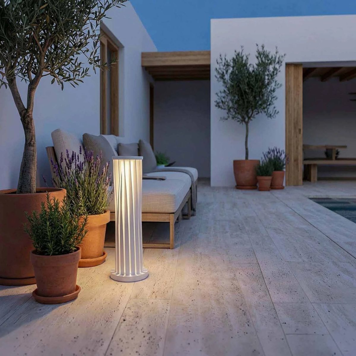 HELIRA solární LED zahradní lampa z nerezové oceli