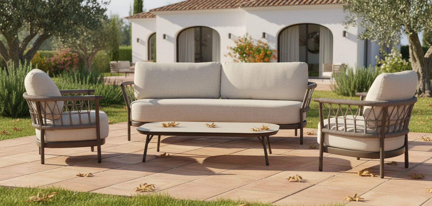 FRESCA sedací souprava hnědá