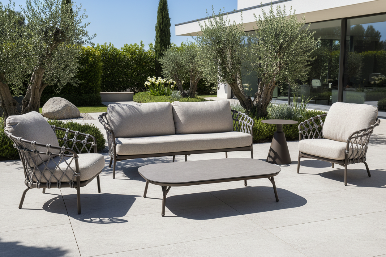 MORETTI sedací souprava hnědá