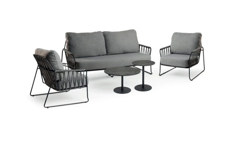 RIVERA sedací souprava šedá
