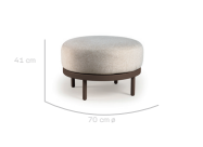 FRESCA podnožka/stolek hnědá