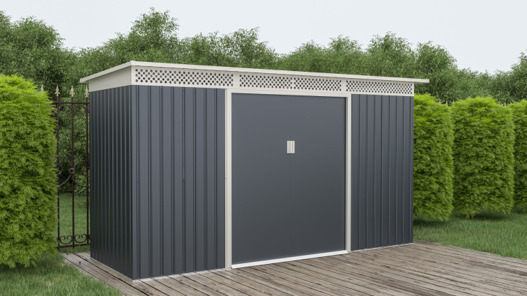 Zahradní domek G21 GRAH 483 - 340 x 184 x 142 cm, plechový