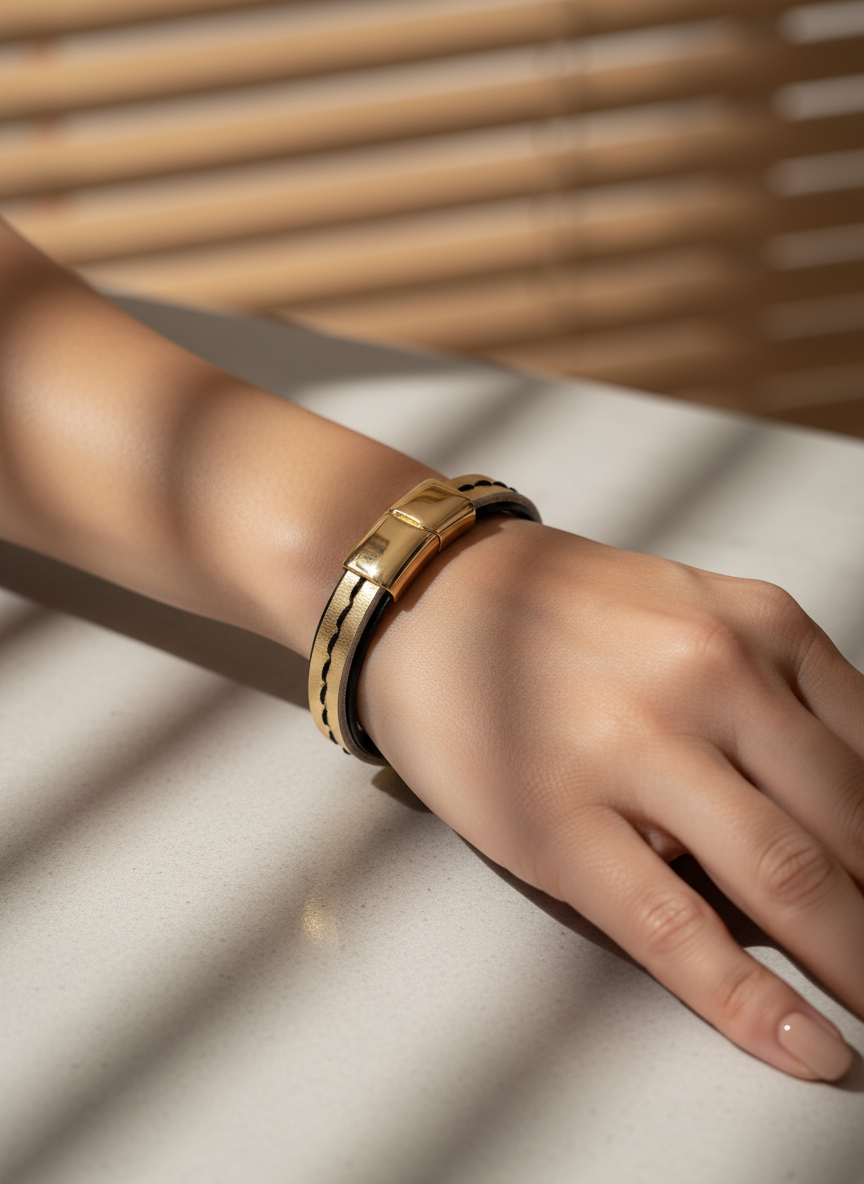 DÁMSKÝ KOŽENÝ NÁRAMEK