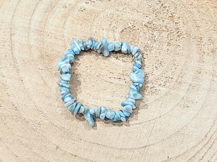 Larimar - náramek; 5-10mm - sekaný