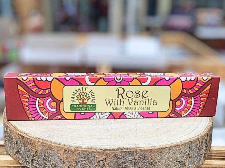 Vonné tyčinky - Namaste India; Rose with Vanilla