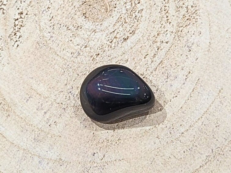 Obsidián duhový - tromlovaný kámen; 30-40mm