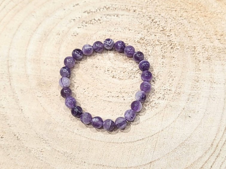 Ametyst - náramek; 8mm