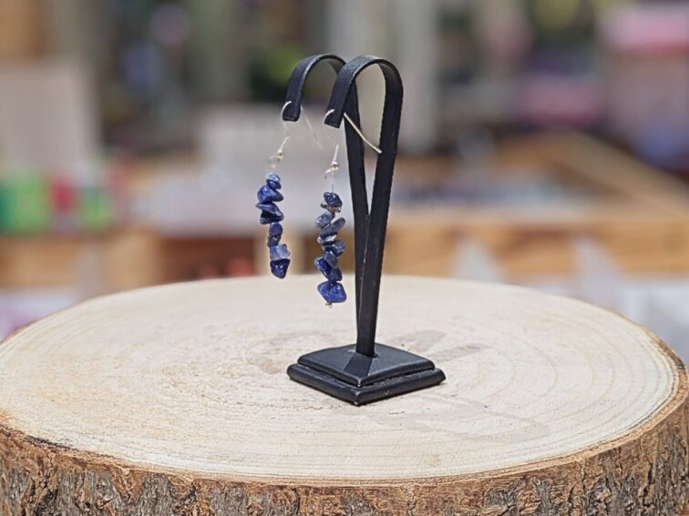 Sodalit - náušnice; visací