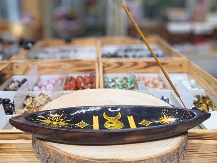 Stojan na vonné tyčinky – trojitý měsíc