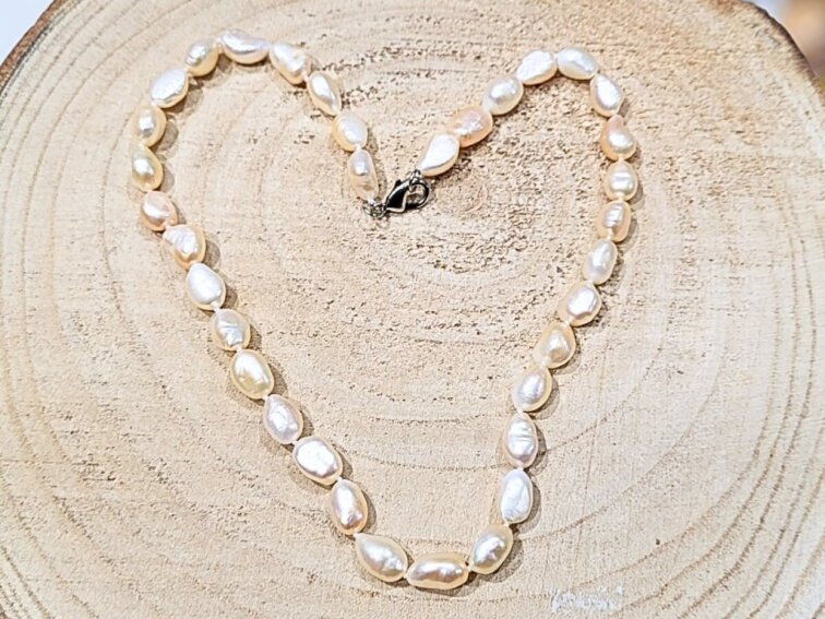 Perla říční - náhrdelník; 40cm