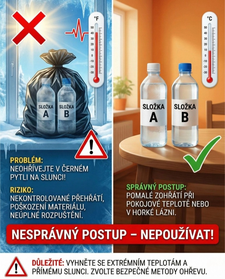 Zima, epoxid a doprava: Co když vám přijde pryskyřice zamrzlá?