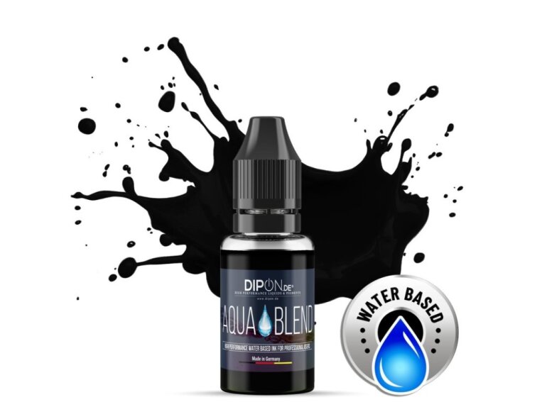 DIPON Aqua Blend INK ULTRA BLACK WB 20 g - černý vodou ředitelný pigmentový roztok