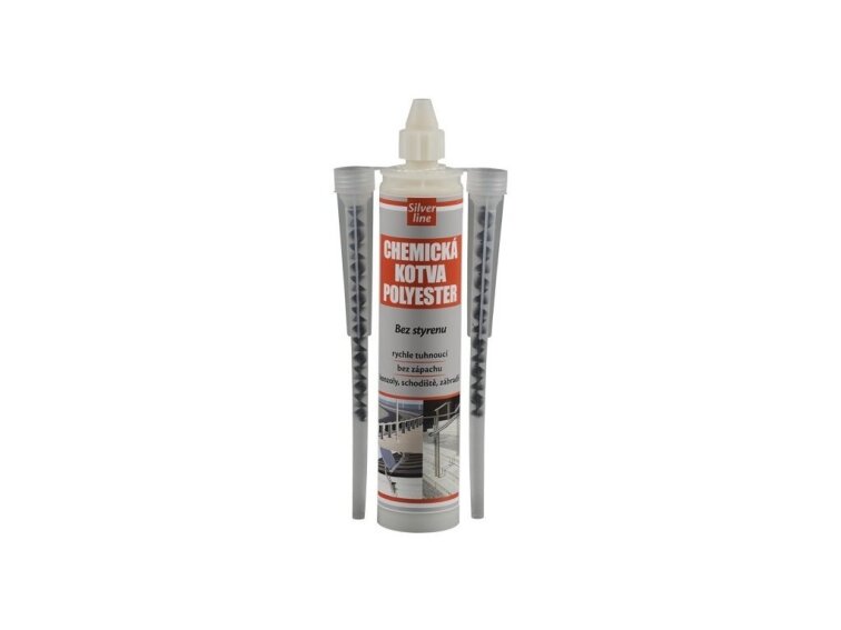 Den Braven Chemická kotva POLYESTER Silver Line, 300 ml, šedá