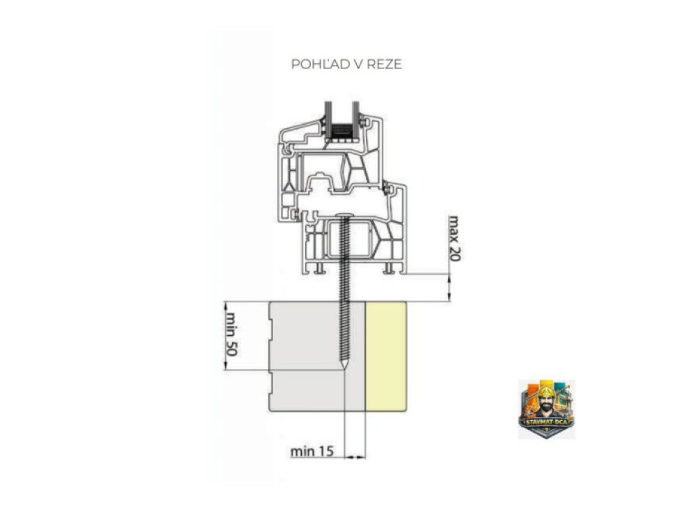Profil na predsadenú montáž Pro+ 100mm