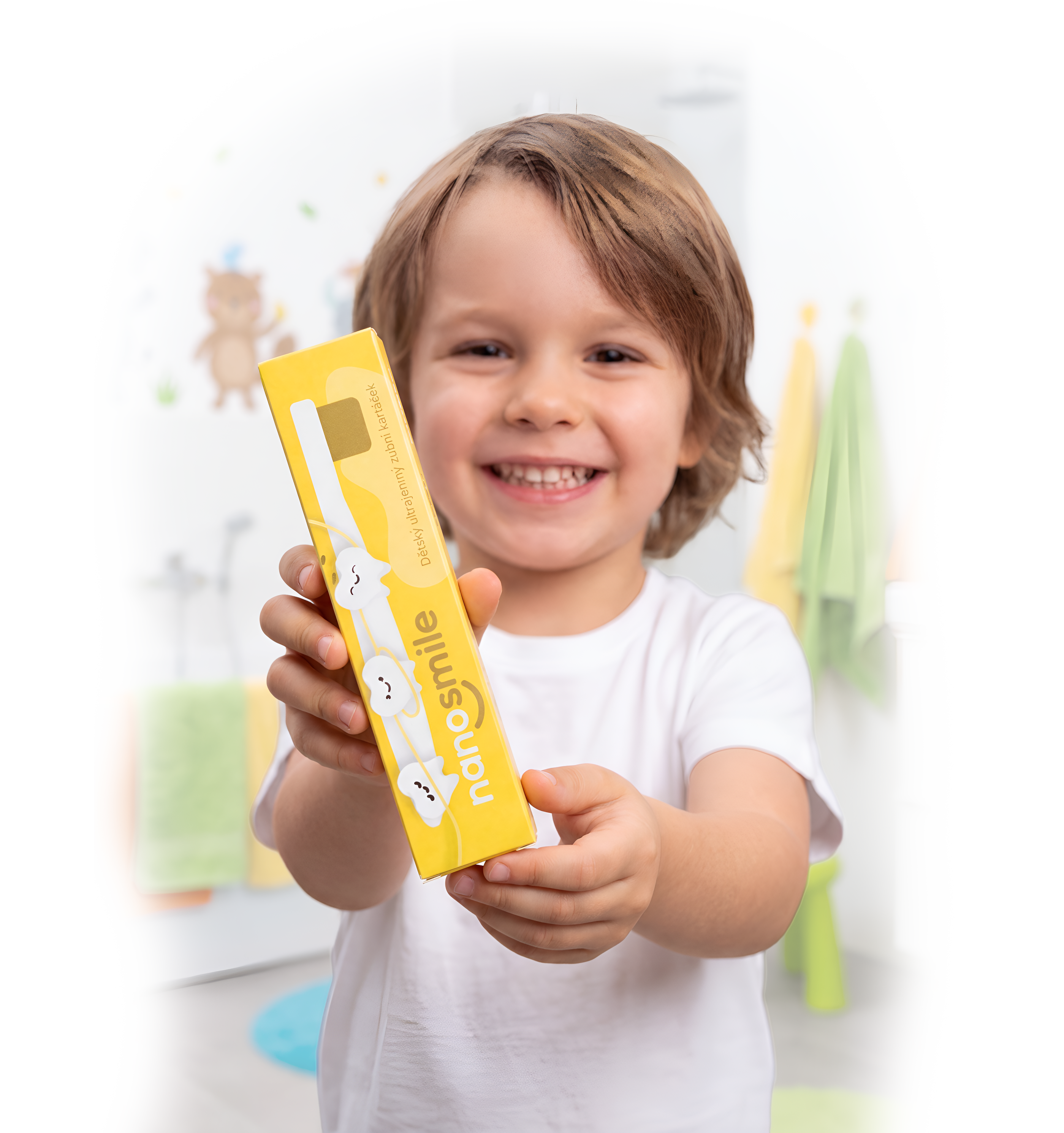 3+1 Ultrajemný dětský kartáček Nanosmile Kids Blue