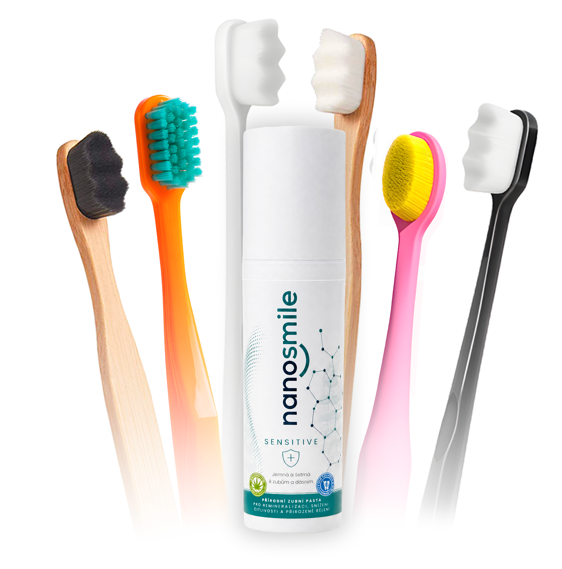 Šetrná přírodní zubní pasta Nanosmile Sensitive 75 ml