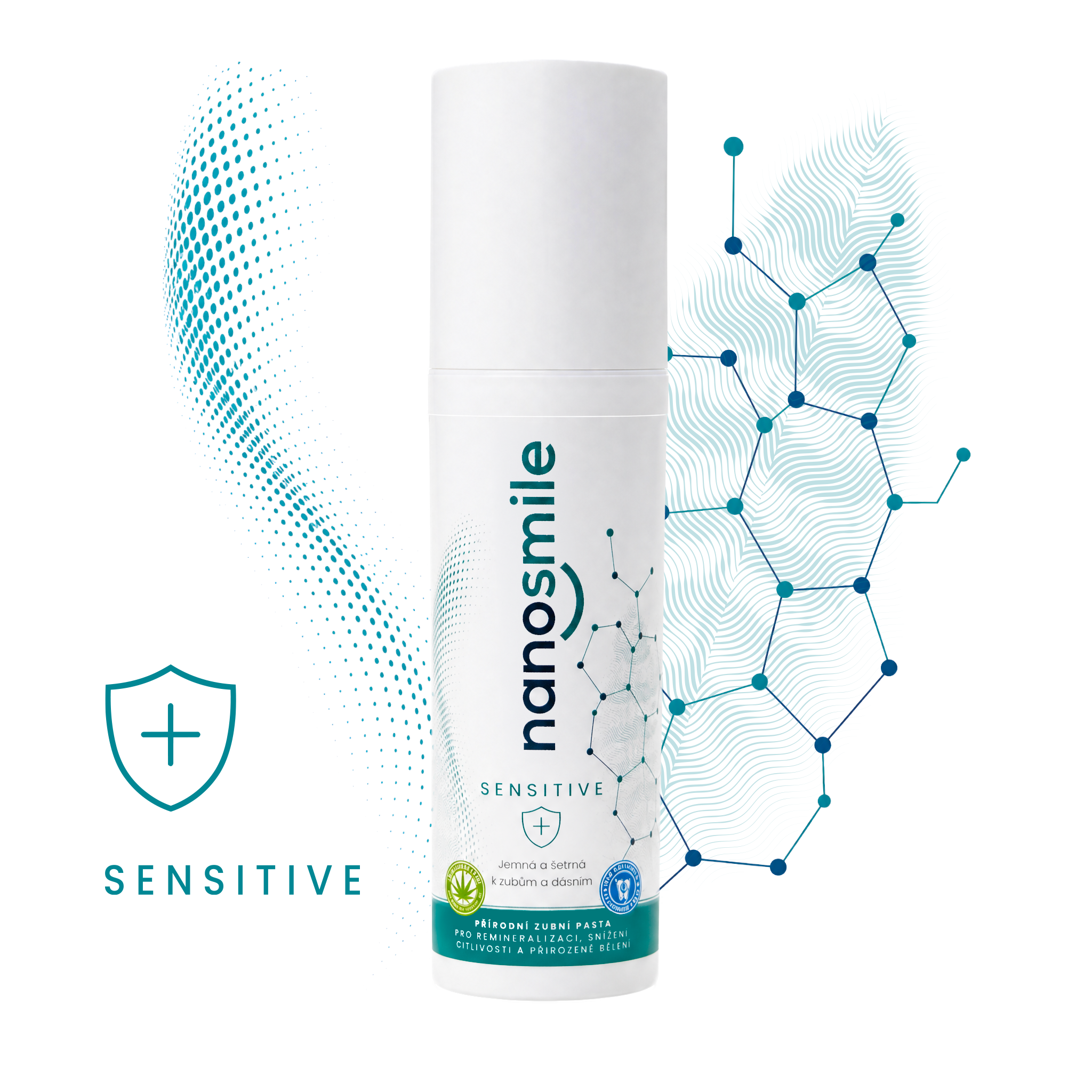 Šetrná přírodní zubní pasta Nanosmile Sensitive 75 ml
