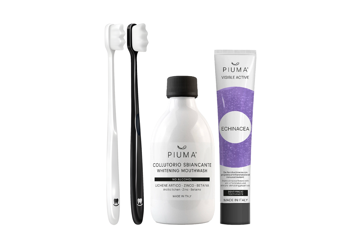 Kompletní set ústní péče Nanosmile & Piuma