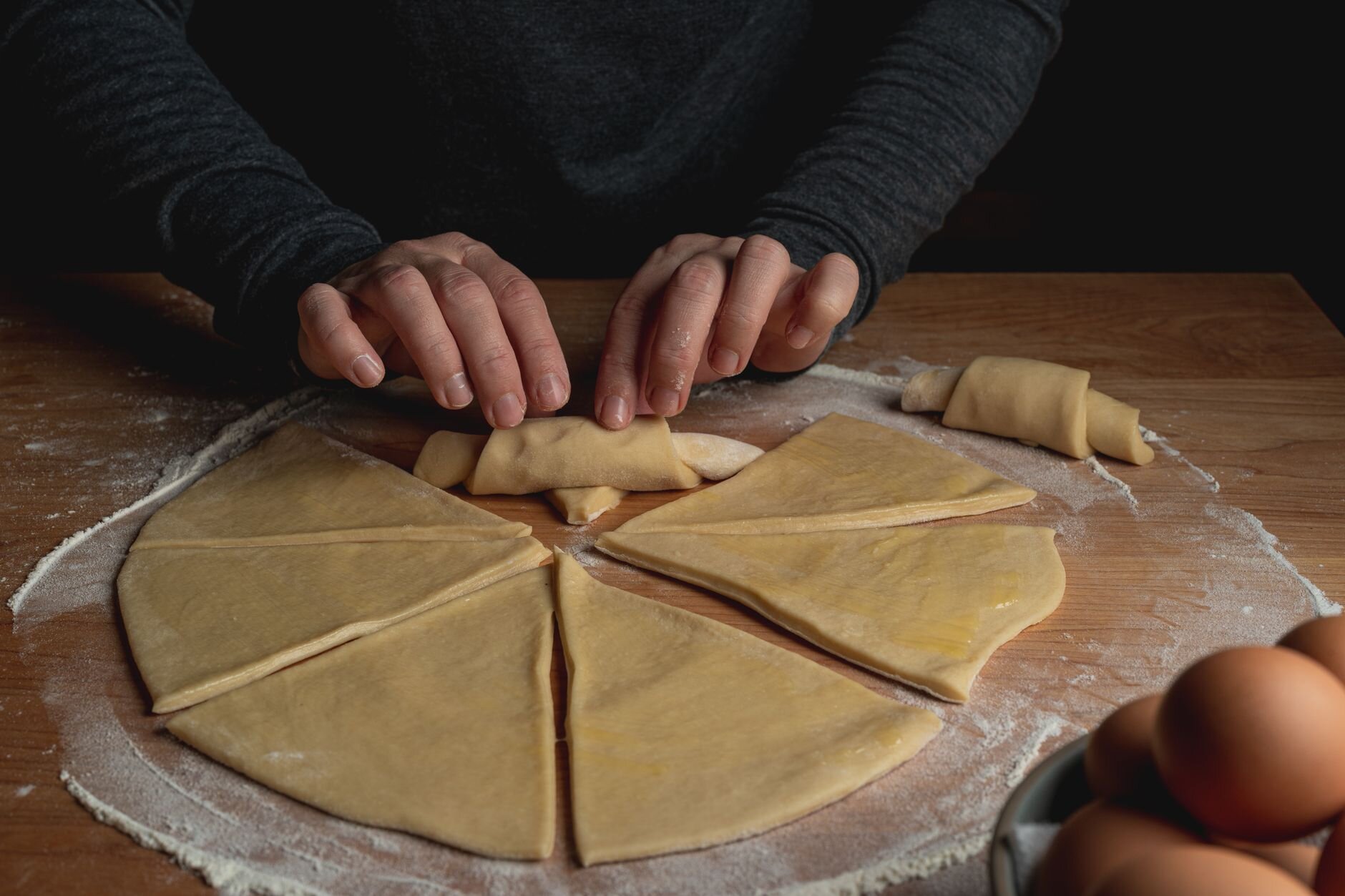 Dřevěný váleček s jednou rukojetí na pizzu