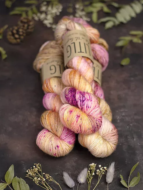 Příze LITLG Fine Sock Rosegold merino a nylon 100 g