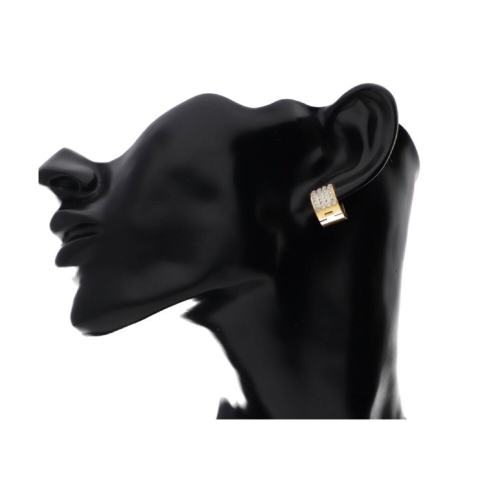 Náušnice kroužky z oceli Gold