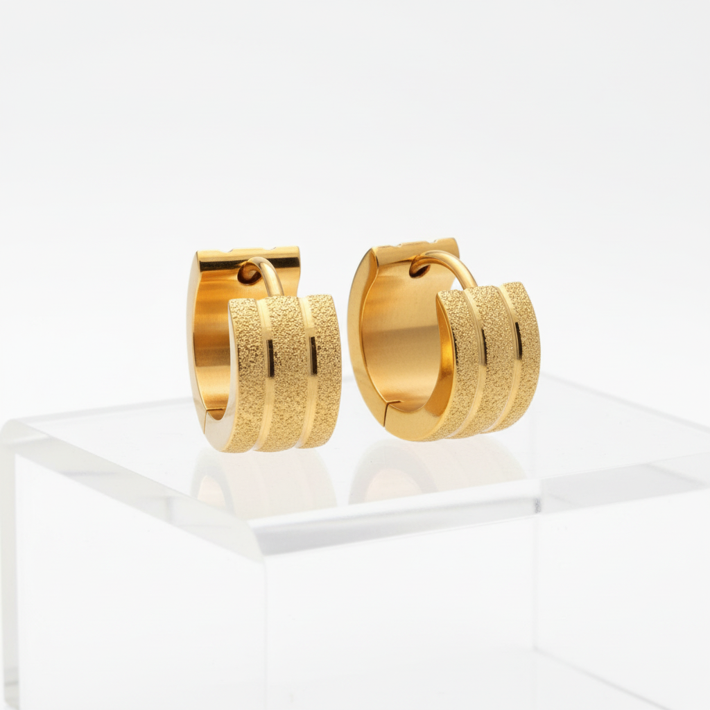 Náušnice kroužky z chirurgické oceli 13 mm, elegantní a hypoalergenní
