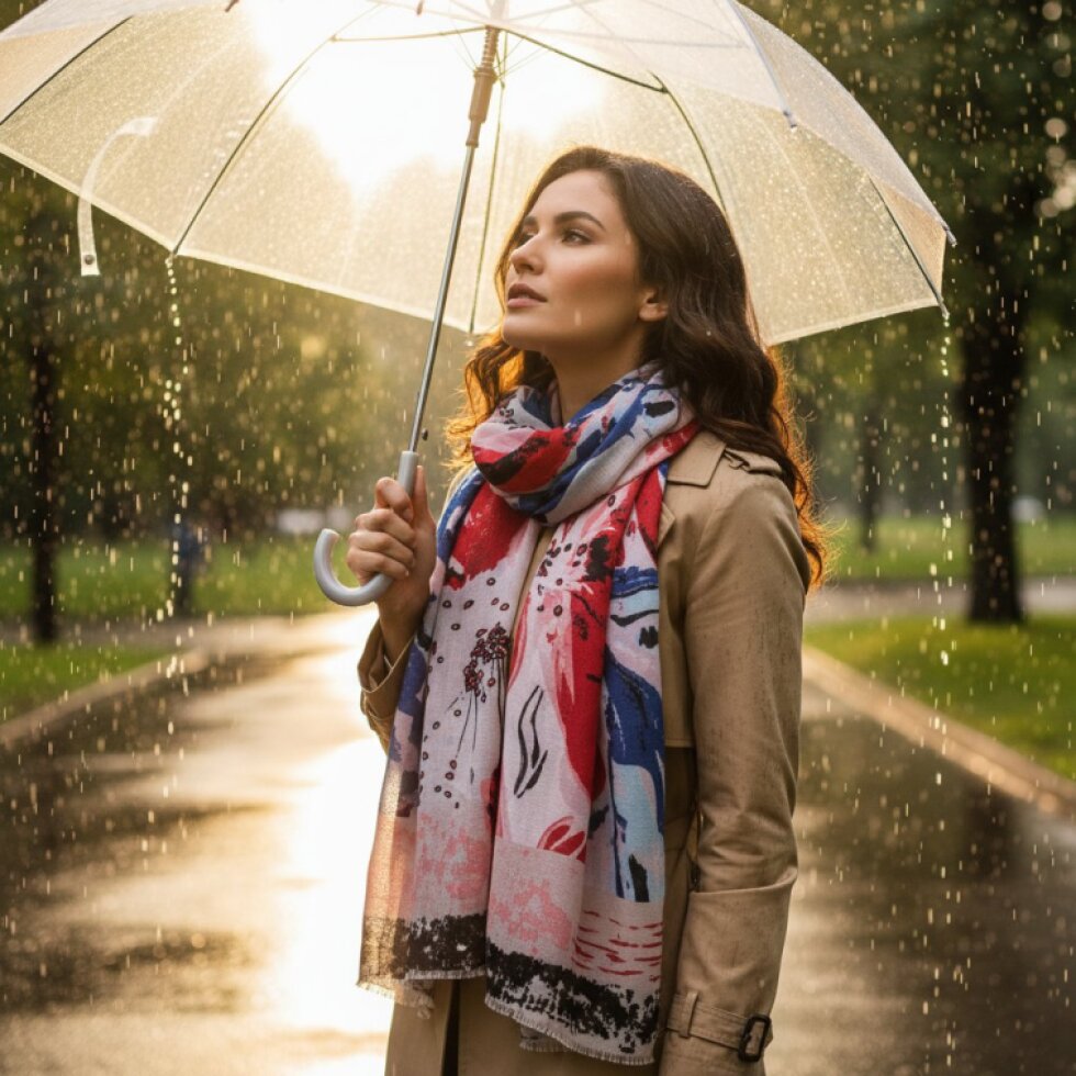 Dámský šátek Rozkvět-wa-168, 180×87 cm, květinový vzor