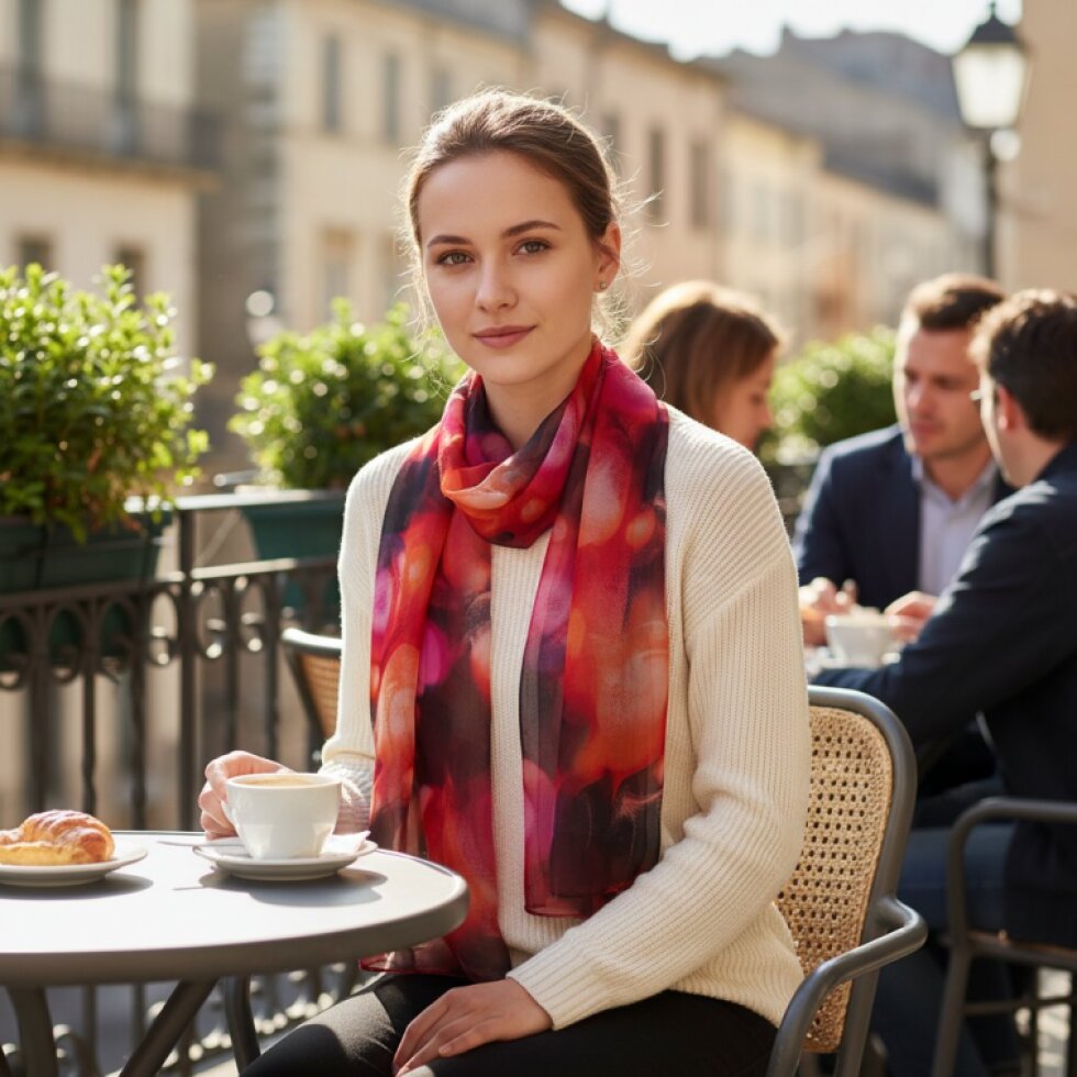 Aurora Šátek 180x70 - Zářivě Barevný s Hedvábným Pocitem