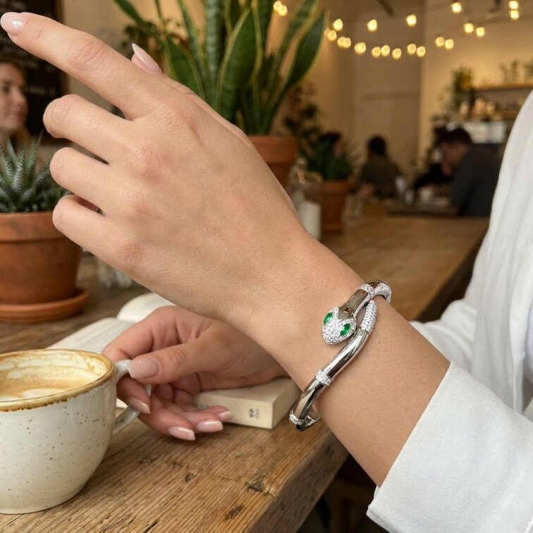 Dámský náramek z chirurgické oceli Had GR625