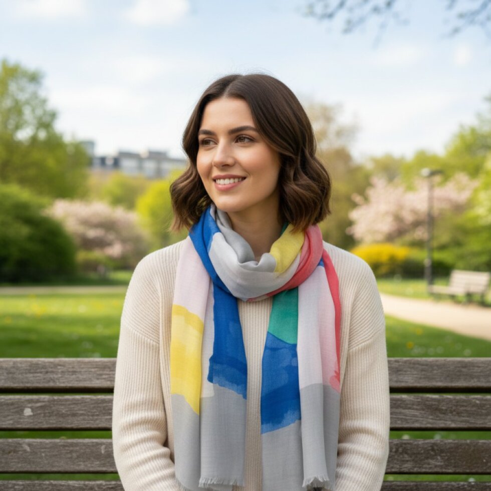 Barevný šátek Harmonie 180x86 cm - Multicolor