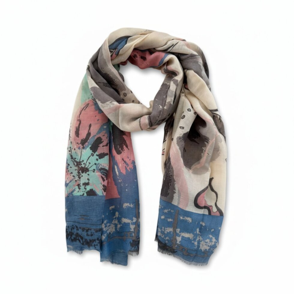 Elegantní dámský šátek Rozkvět-wa-170, 180×87 cm, květinový vzor