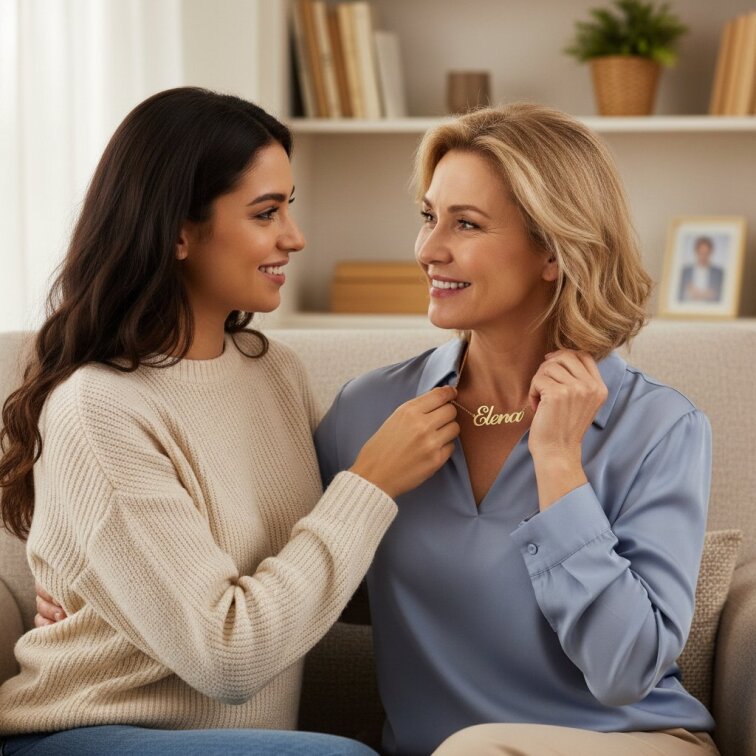 Řetízek z oceli se jménem Elena zlatá ocel