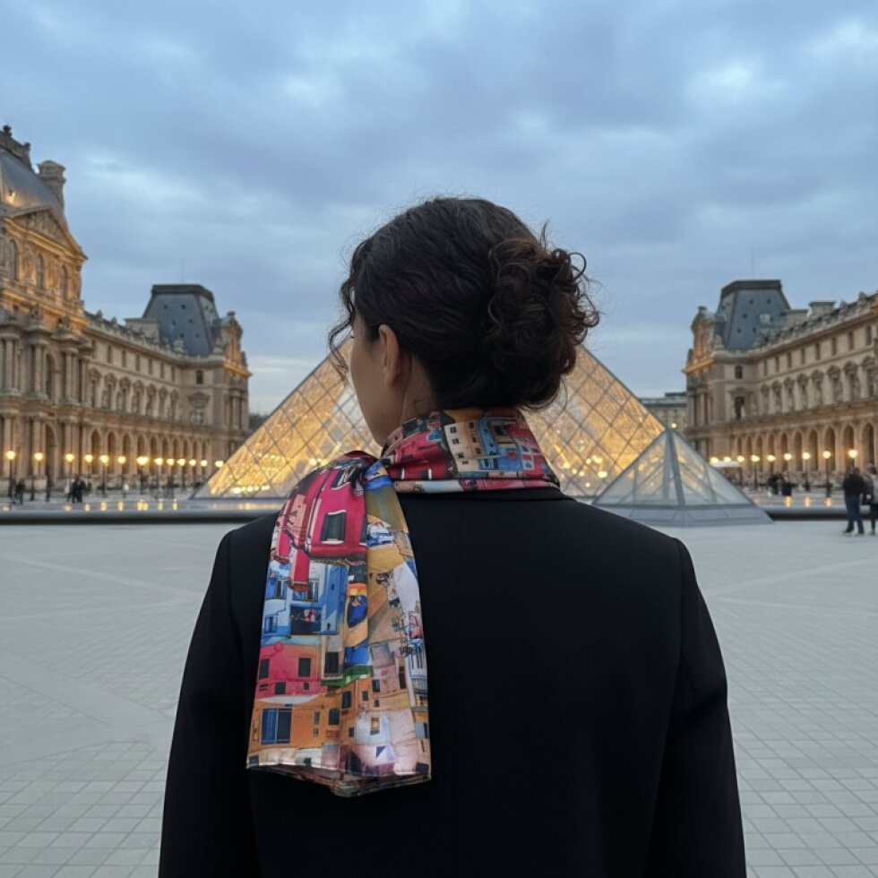 Luxusní barevný šátek Reverza 170x75 cm s hedvábným efektem