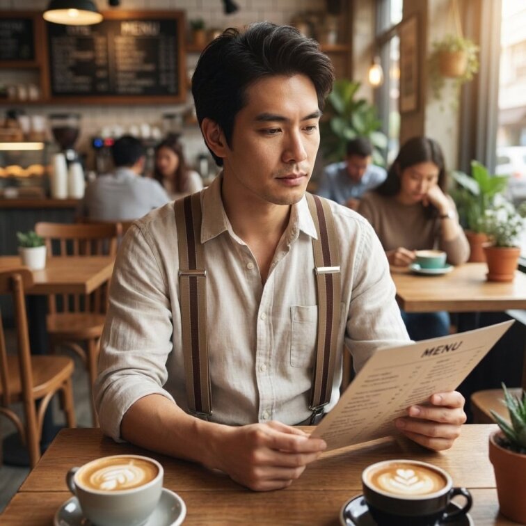 Kšandy pánské, hnědé pruhované MB2050