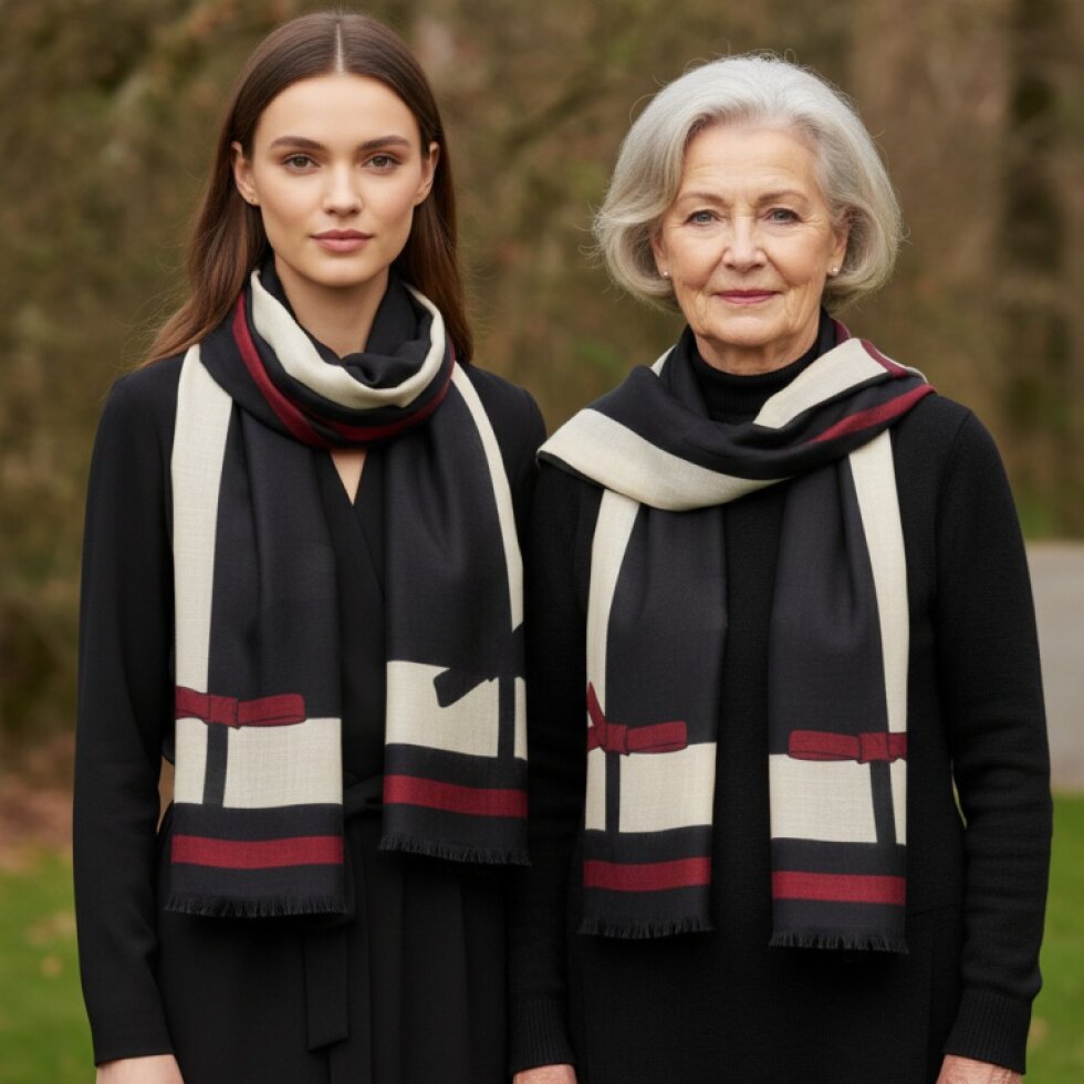 Dámský šátek s barevným lemem 185x90cm,Lemira-wa-147