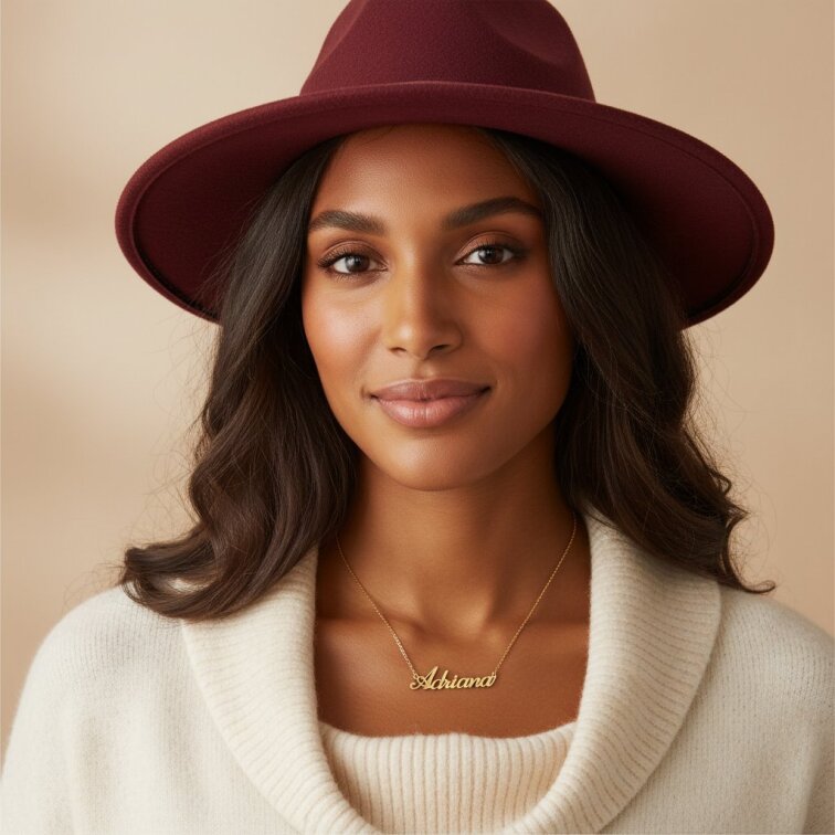 Řetízek z oceli se jménem Adriana zlatá ocel